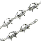 Crab Link Sterling Silver Bracelet TBG081