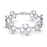 Allured with the shamrocks presence ~ Sterling Silver Link bracelet TBG292
