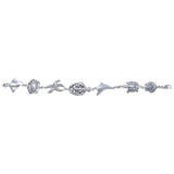 Breathing in the Sealife ~ Sterling Silver Jewelry Link Bracelet TBG352 - Jewelry
