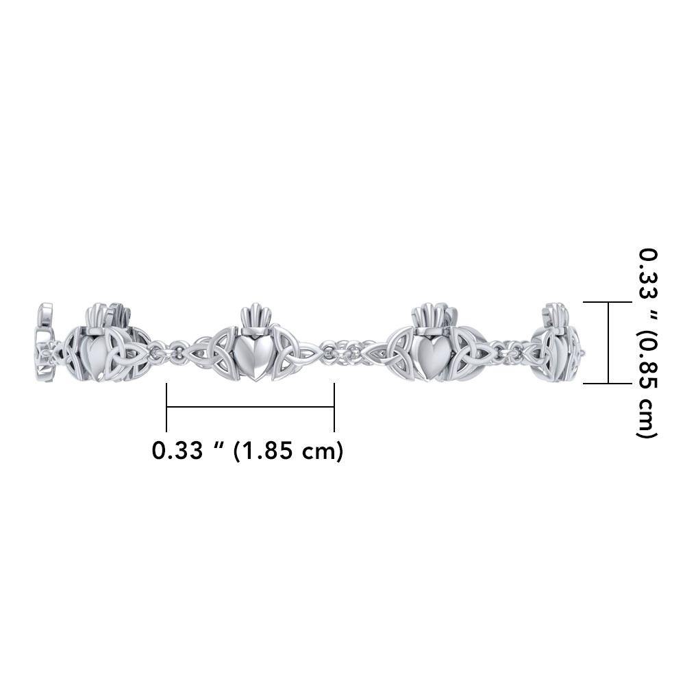 Celtic Trinity Claddagh Link Bracelet TBG368 - Jewelry