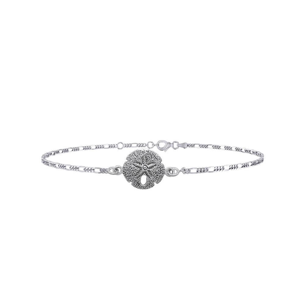 Sand dollar’s beautiful reminder of the seashore ~ Sterling Silver Jewelry Anklet TBG377 - Jewelry