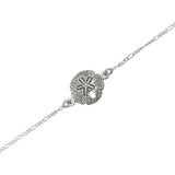 Sand dollar’s beautiful reminder of the seashore ~ Sterling Silver Jewelry Anklet TBG377 - Jewelry