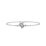 Silver Turtle Anklet TBG380 - Jewelry