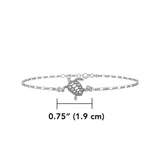 Silver Turtle Anklet TBG380 - Jewelry