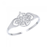 Celtic Knotwork Sterling Silver Cuff Bracelet TBG398