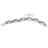 Dolphins in Rectangles Silver Bracelet TBG449 - Jewelry