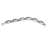 Dolphins in Rectangles Silver Bracelet TBG449 - Jewelry