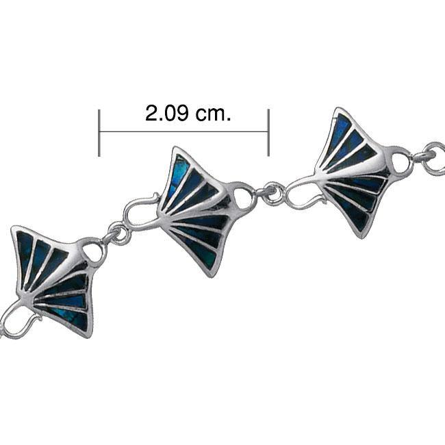 Manta Ray with Inlaid Silver Bracelet TBG545 - Jewelry