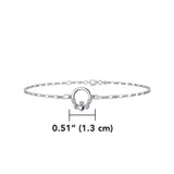 Irish Claddagh Silver Anklet TBG726 - Jewelry