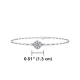Celtic Four Point Quaternary Knot Silver Anklet TBG727 - Jewelry