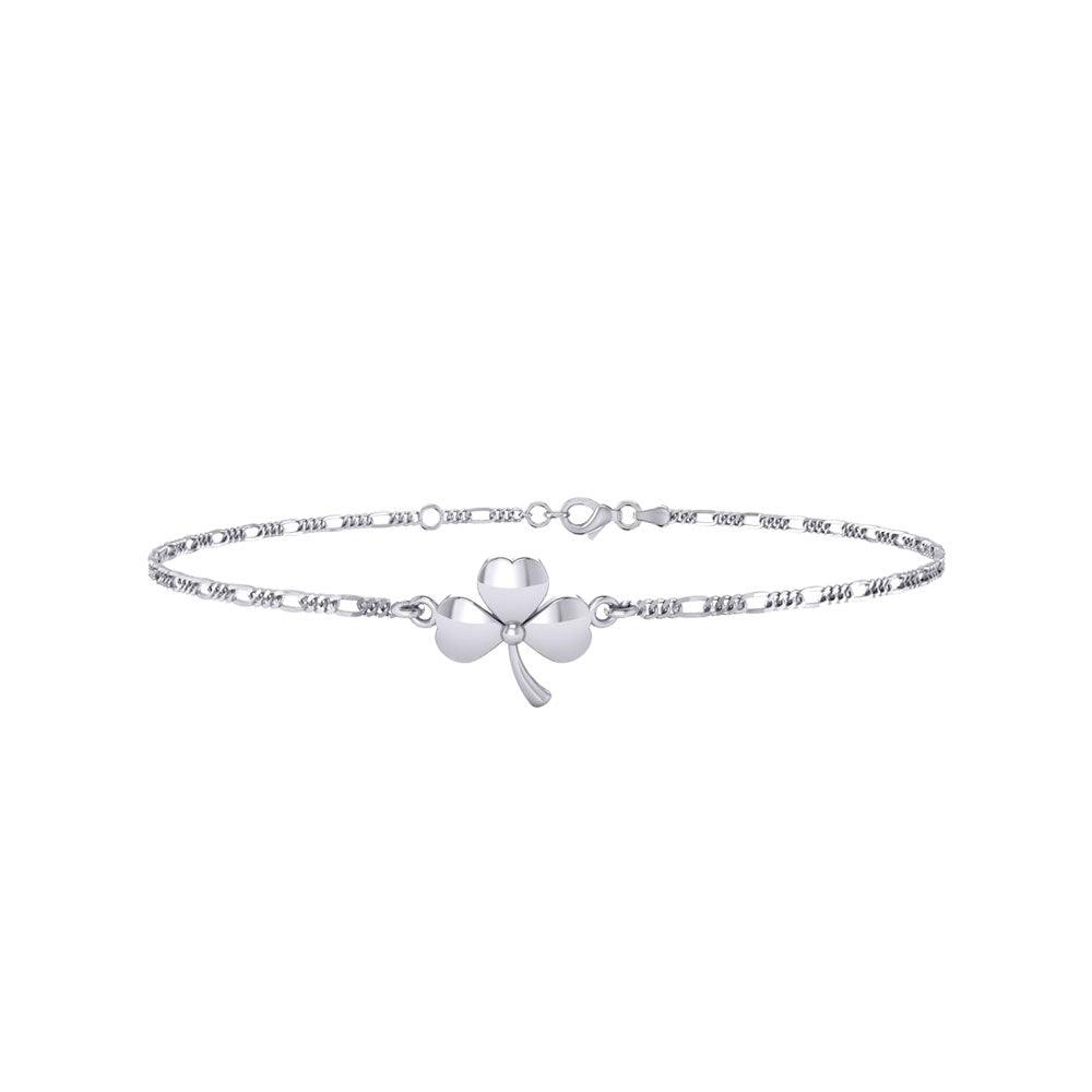 Celtic Shamrock Silver Anklet TBG728 - Jewelry