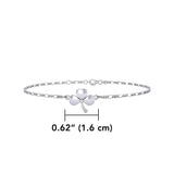 Celtic Shamrock Silver Anklet TBG728 - Jewelry