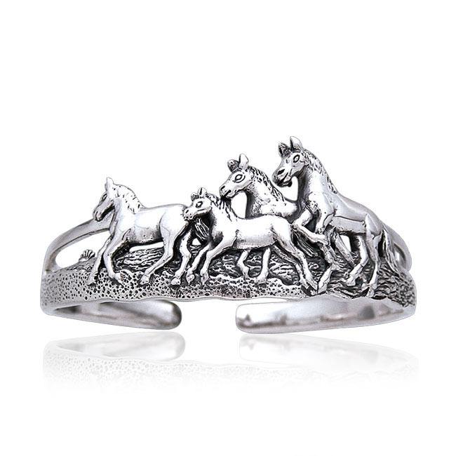 Horses Cuff Bracelet TBG731 - Jewelry