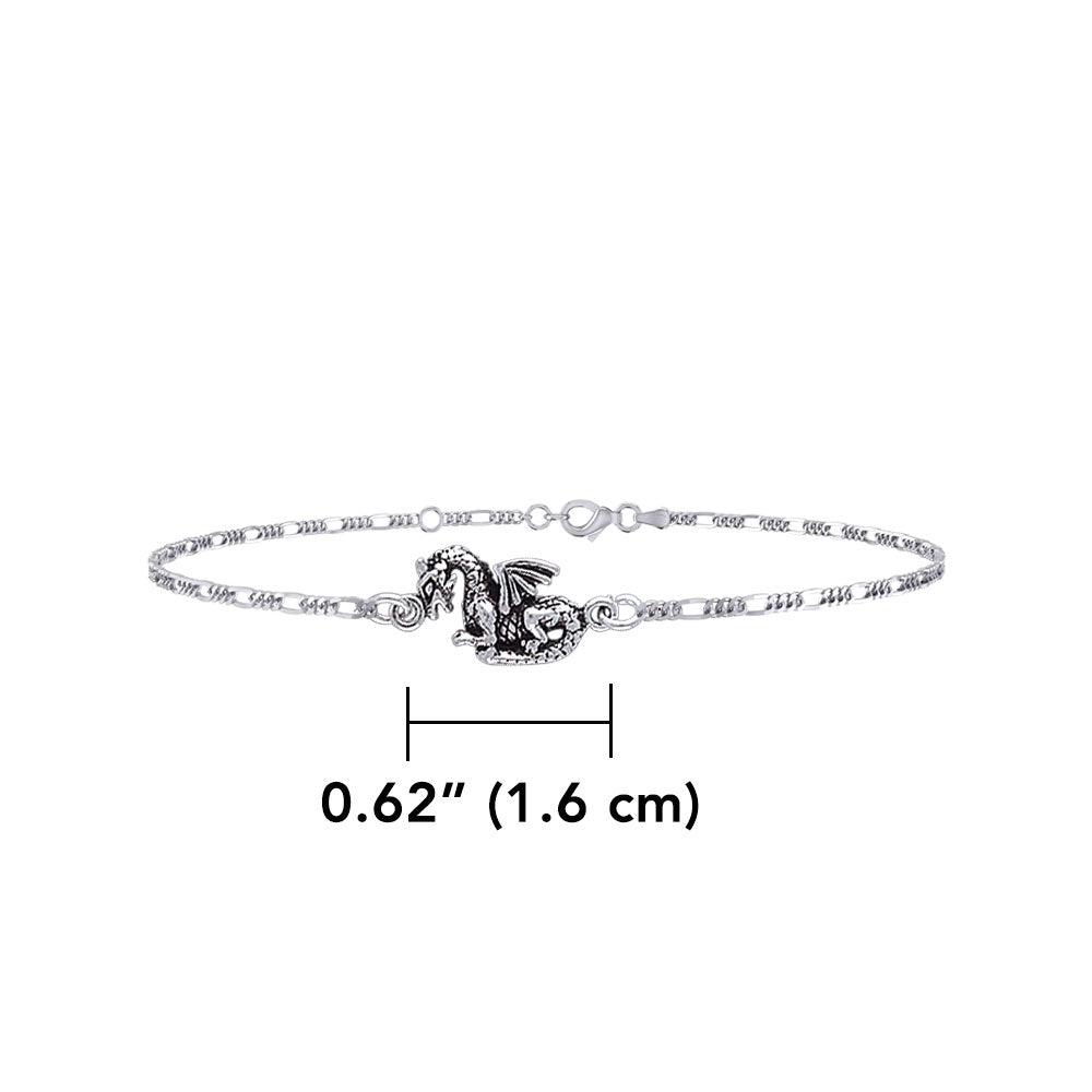 Fantasy Dragon Silver Anklet TBG735 - Jewelry