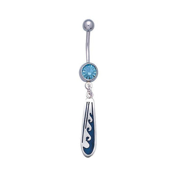 Surf Sterling Silver with Gemstone Body Jewelry TBJ004 - Jewelry