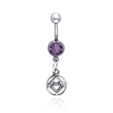 NA Hearts in Recovery Silver Belly Button Ring TBJ016 - Jewelry