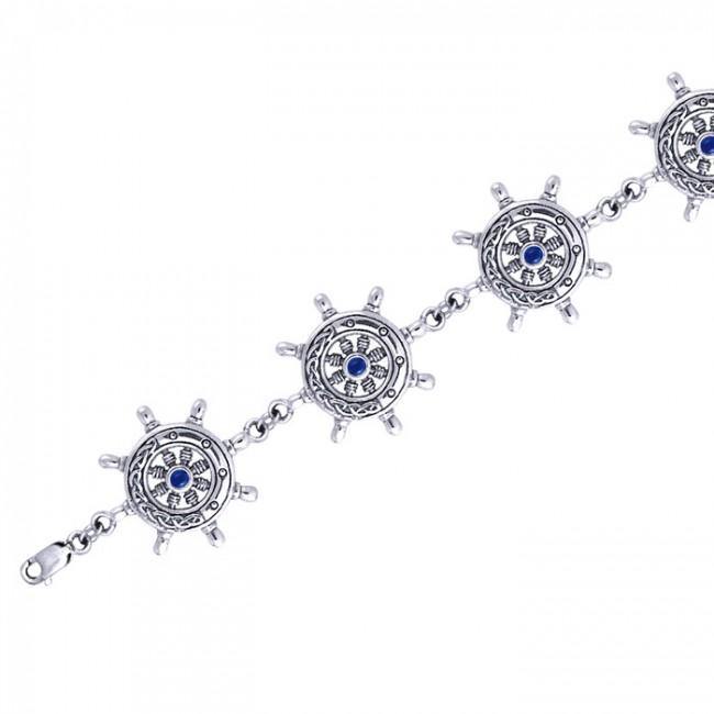 Celtic Ship's Wheel Silver Bracelet TBL019 - Jewelry