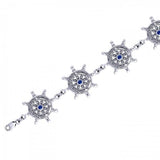 Celtic Ship's Wheel  Sterling Silver Bracelet TBL019