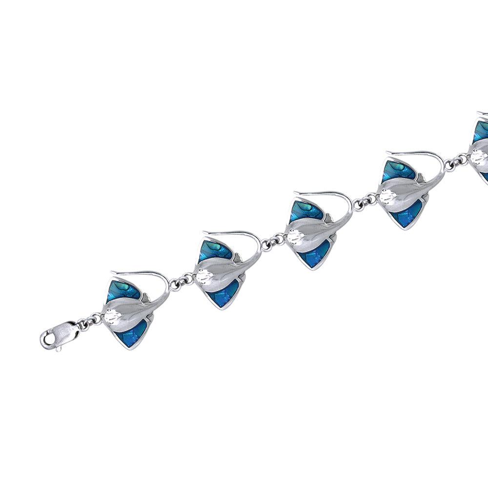 Stingray Sterling Silver Link Bracelet TBL020-DD - Jewelry