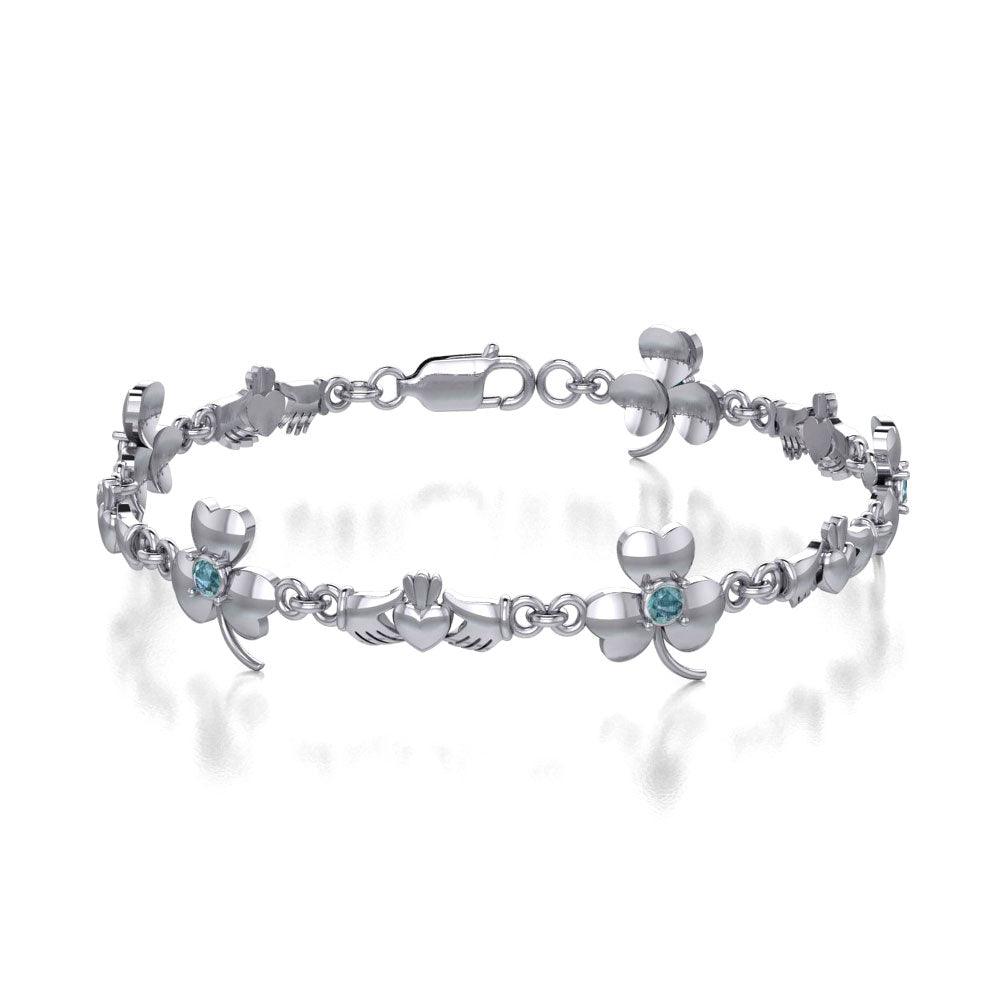 Celtic Irish Claddagh Link Bracelet TBL085 - Jewelry