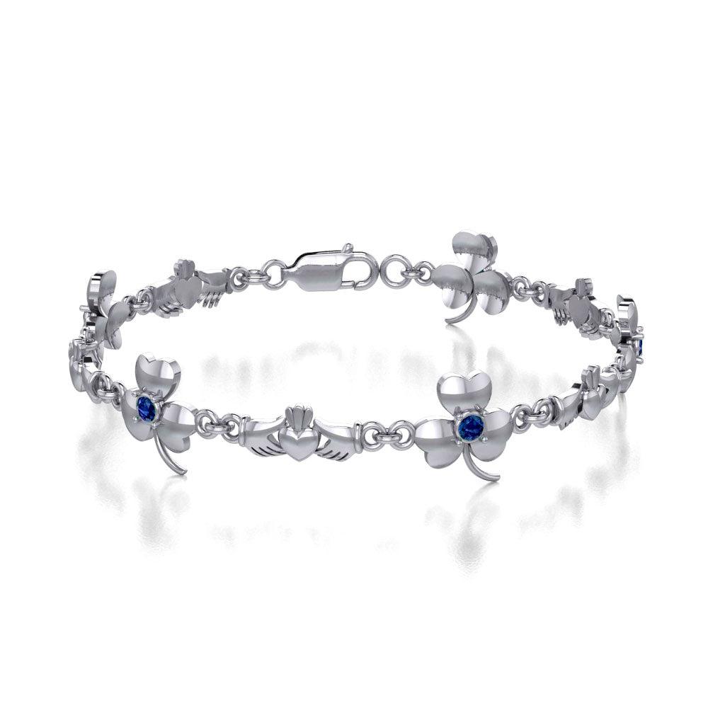 Celtic Irish Claddagh Link Bracelet TBL085 - Jewelry