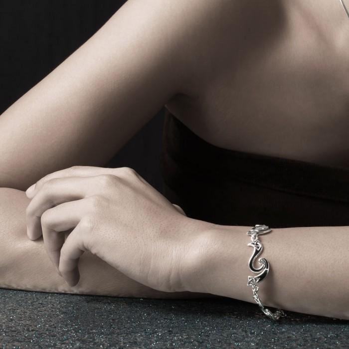 Celtic Knotwork Silver Earrings with Multi Stone TBL122 - Jewelry