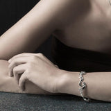 Celtic Knotwork Silver Earrings with Multi Stone TBL122 - Jewelry