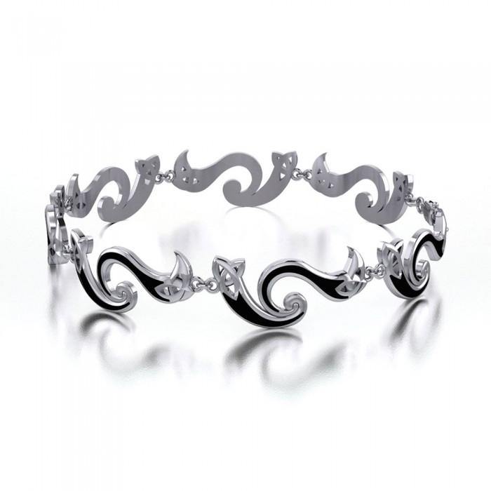 Celtic Knotwork Silver Earrings with Multi Stone TBL122 - Jewelry