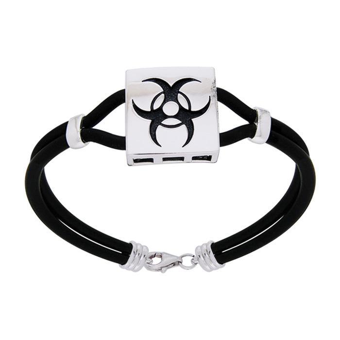 Triple Moon Leather Cord Bracelet TBL194 - Jewelry