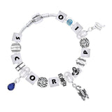 Scorpio Astrology Bead Bracelet with Gem TBL316