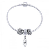 Celtic Knots Sterling Silver Bead Bracelet TBL353 - Jewelry
