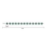 Lucky Gemstones Four Leaf Clover Silver Link Bracelet TBL396 - Jewelry