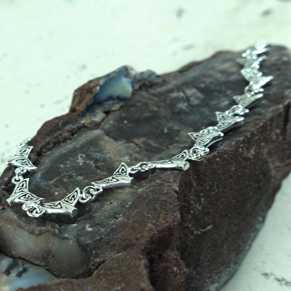 Celtic Whale Tail Silver Link Bracelet TBL397 - Jewelry