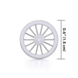 Wagon Wheel Serling Silver Tie Tack TBR409 - Jewelry