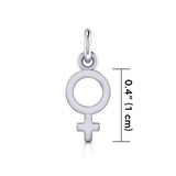 Female Symbol Silver Charm TC072 - Jewelry