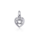 Celtic Knotwork Heart Silver Charm TC1064