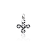 Shield Knot Silver Charm TC433