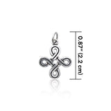 Shield Knot Silver Charm TC433 - Jewelry