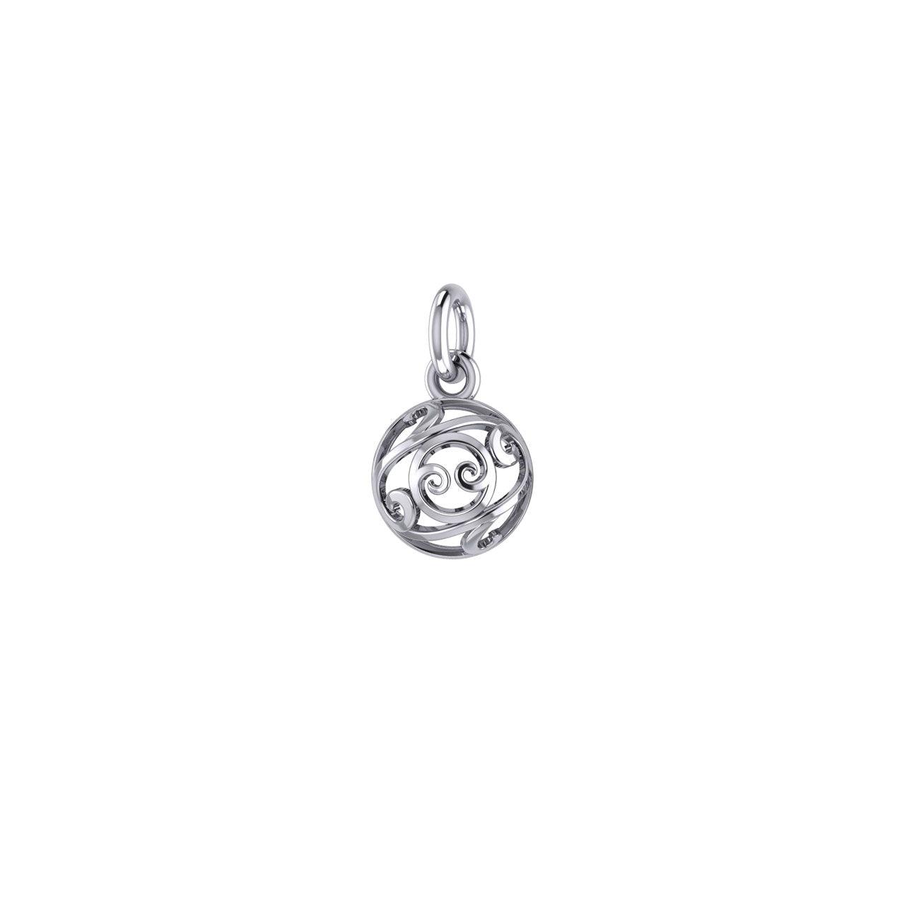 Filigree Ball Silver Charm TC459 - Jewelry