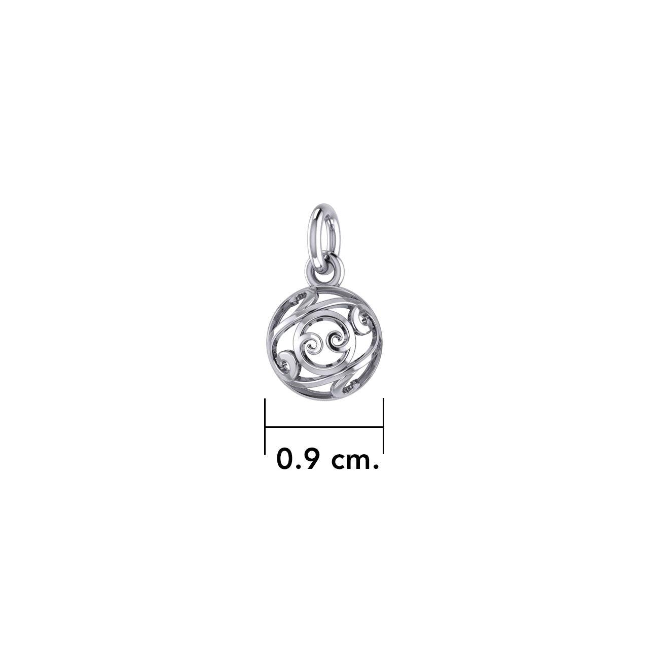 Filigree Ball Silver Charm TC459 - Jewelry