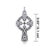 Celtic Knotwork Celtic Cross Silver Charm TC558 - Jewelry