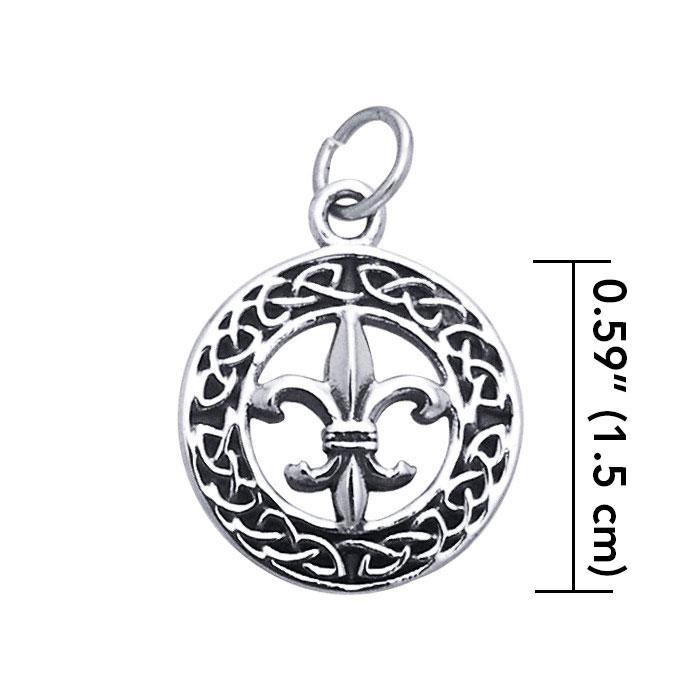 Celtic Fleur De Lis Silver Charm TCM030 - Jewelry