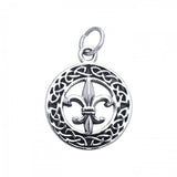Celtic Fleur De Lis Sterling Silver Charm TCM030