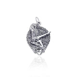 Celtic Knotwork Claddagh Irish Dancer Silver Charm TCM036