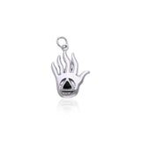AA Recovery Hand Silver Charm TCM041 - Jewelry