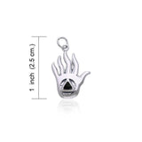 AA Recovery Hand Silver Charm TCM041 - Jewelry