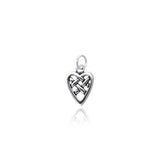 Celtic Knotwork Heart Silver Charm TCM047