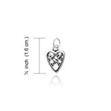 Celtic Knotwork Heart Silver Charm TCM047 - Jewelry