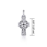 Celtic Knotwork Cross Silver Charm TCM051 - Jewelry