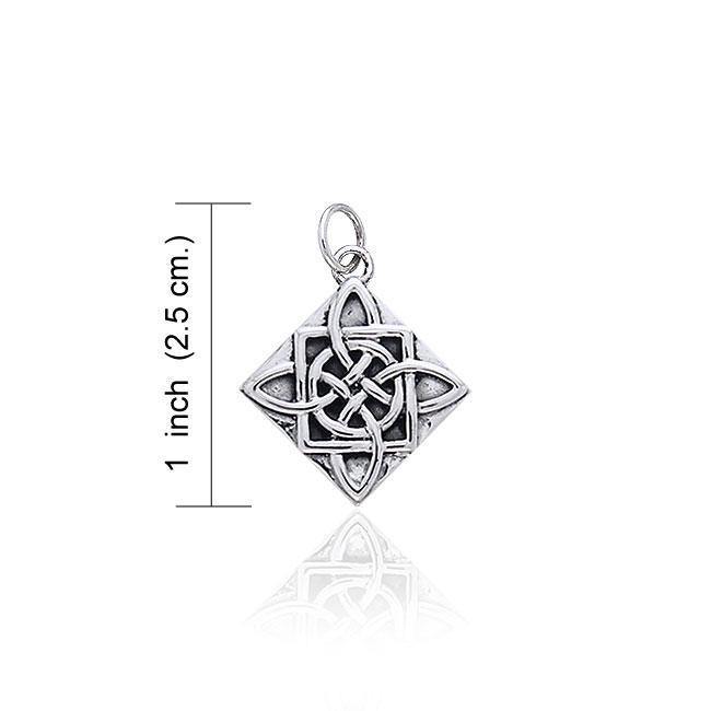 Celtic Knotwork Four Point Quaternary Knot Silver Charm TCM100 - Jewelry